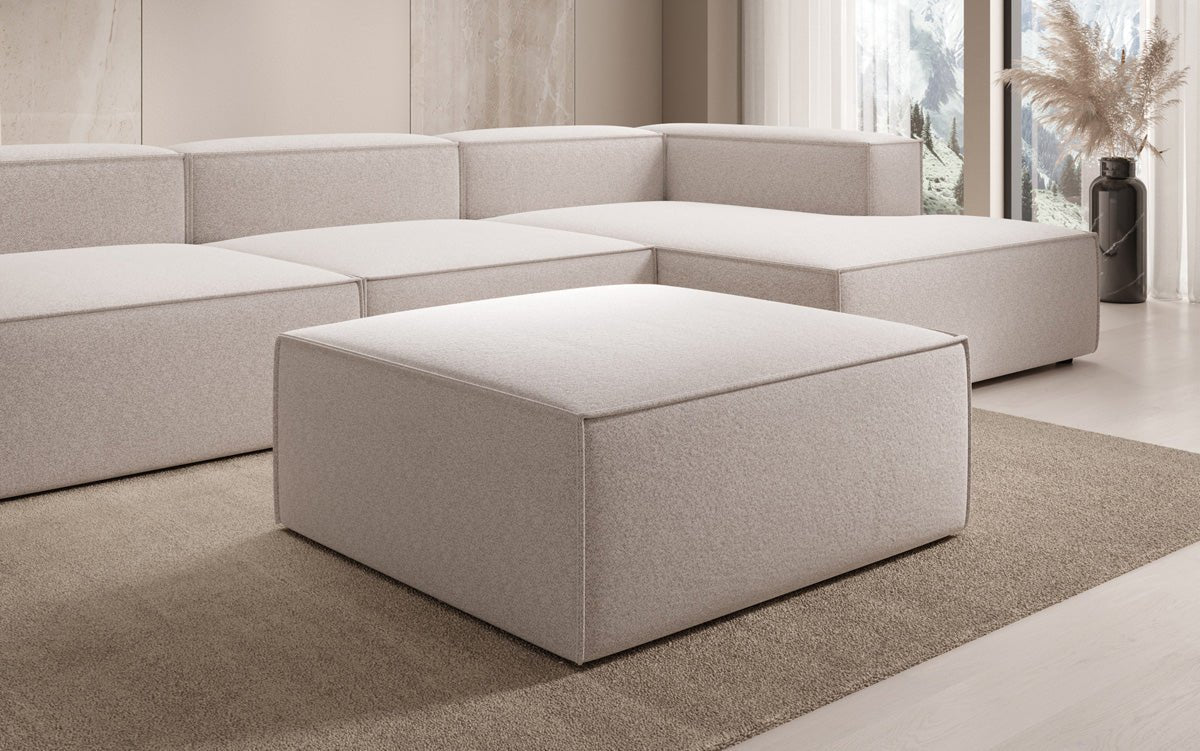 Bijzetpoef Lesley in structuurstof