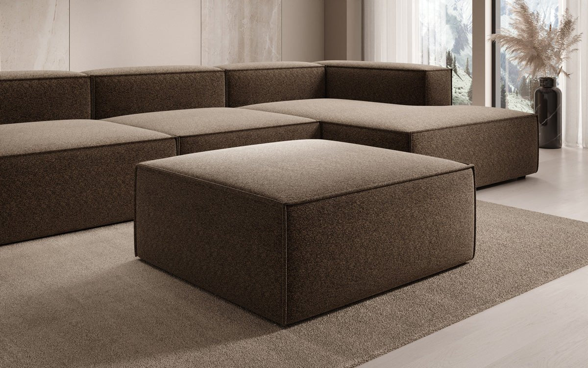 Bijzetpoef Lesley in structuurstof