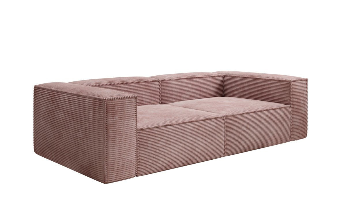 Designer Sofa Lesley 3-zits in Ribstof