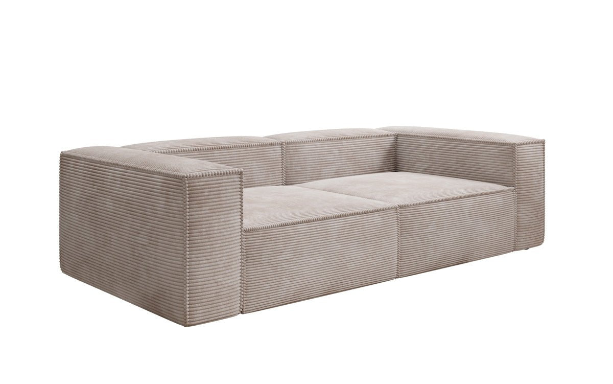 Designer Sofa Lesley 3-zits in Ribstof