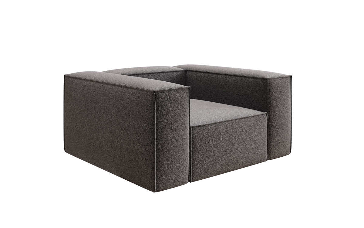 Designer sofa-fauteuil Lesley in structuurstof