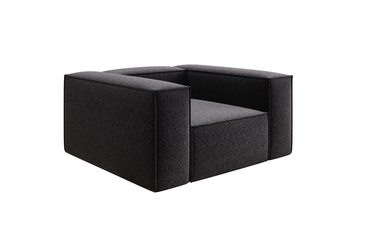 Designer sofa-fauteuil Lesley in structuurstof