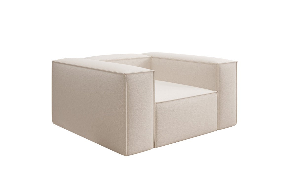 Designer sofa-fauteuil Lesley in structuurstof