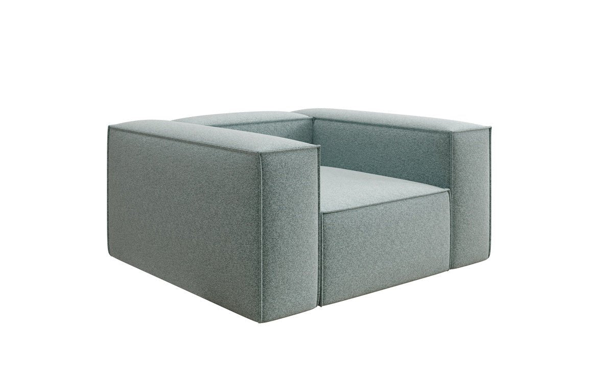 Designer sofa-fauteuil Lesley in structuurstof
