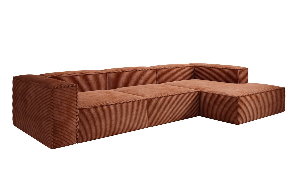 Designer Sofa Lesley L in Ribstof