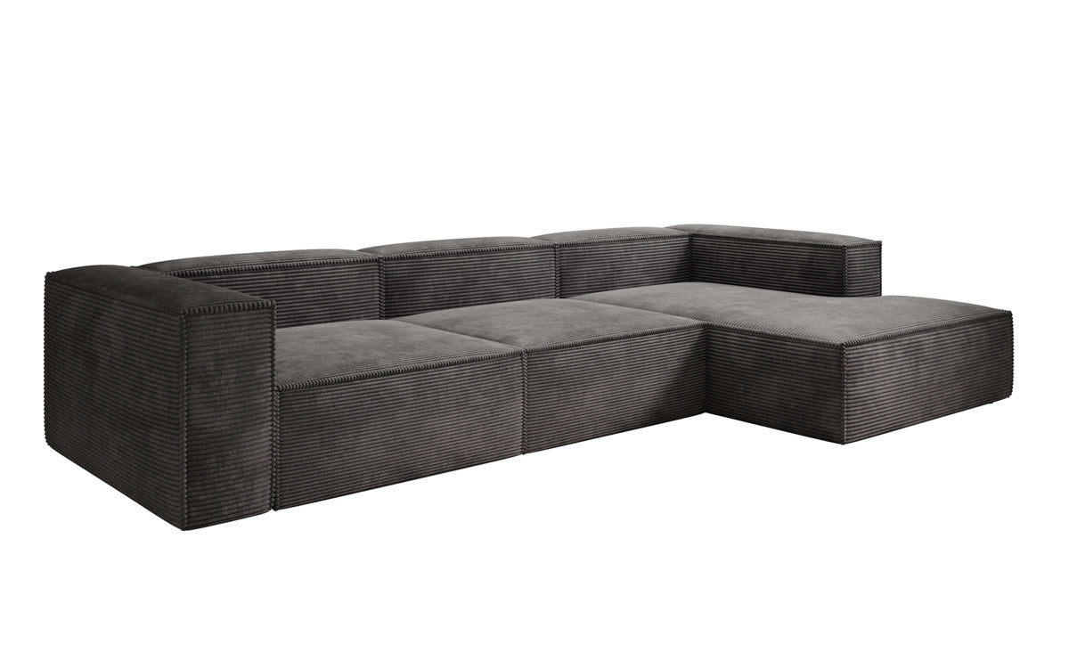 Designer Sofa Lesley L in Ribstof