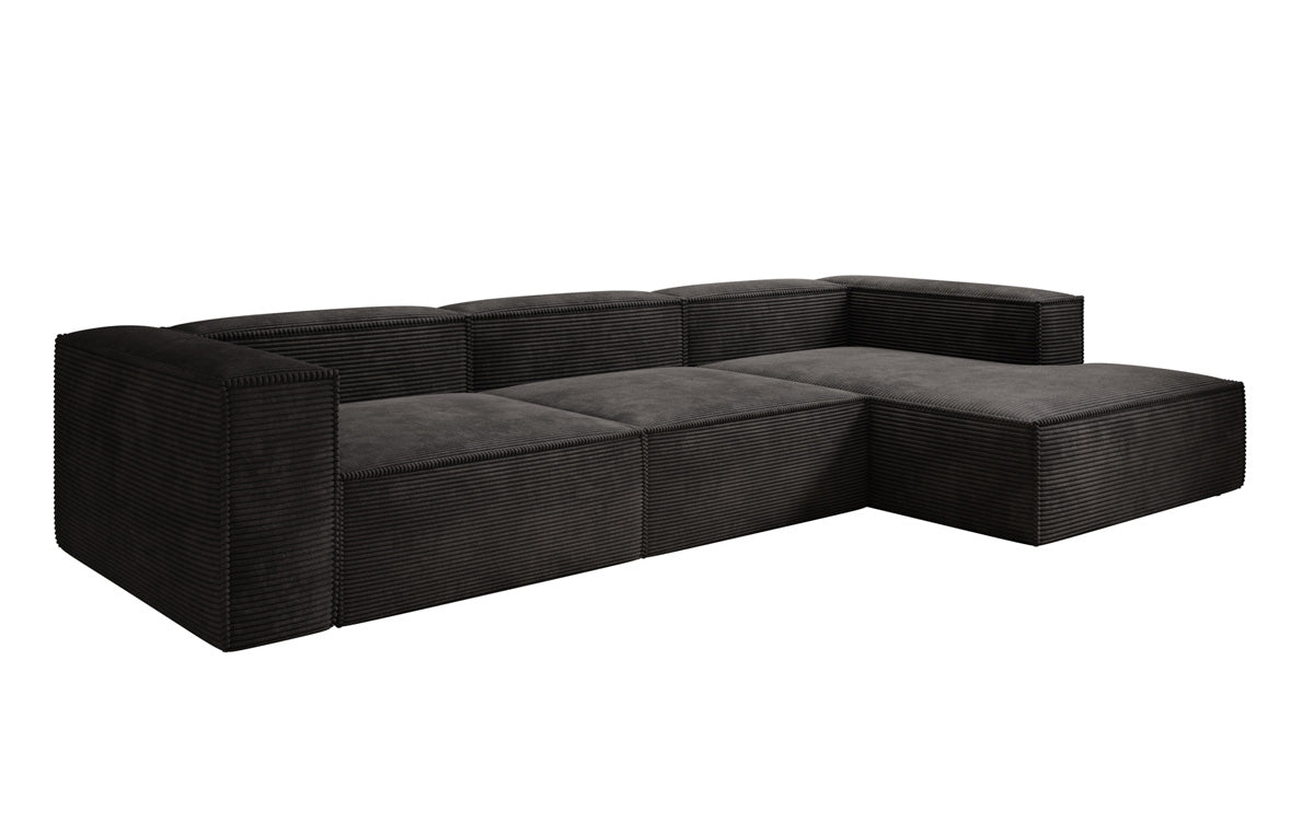 Designer Sofa Lesley L in Ribstof