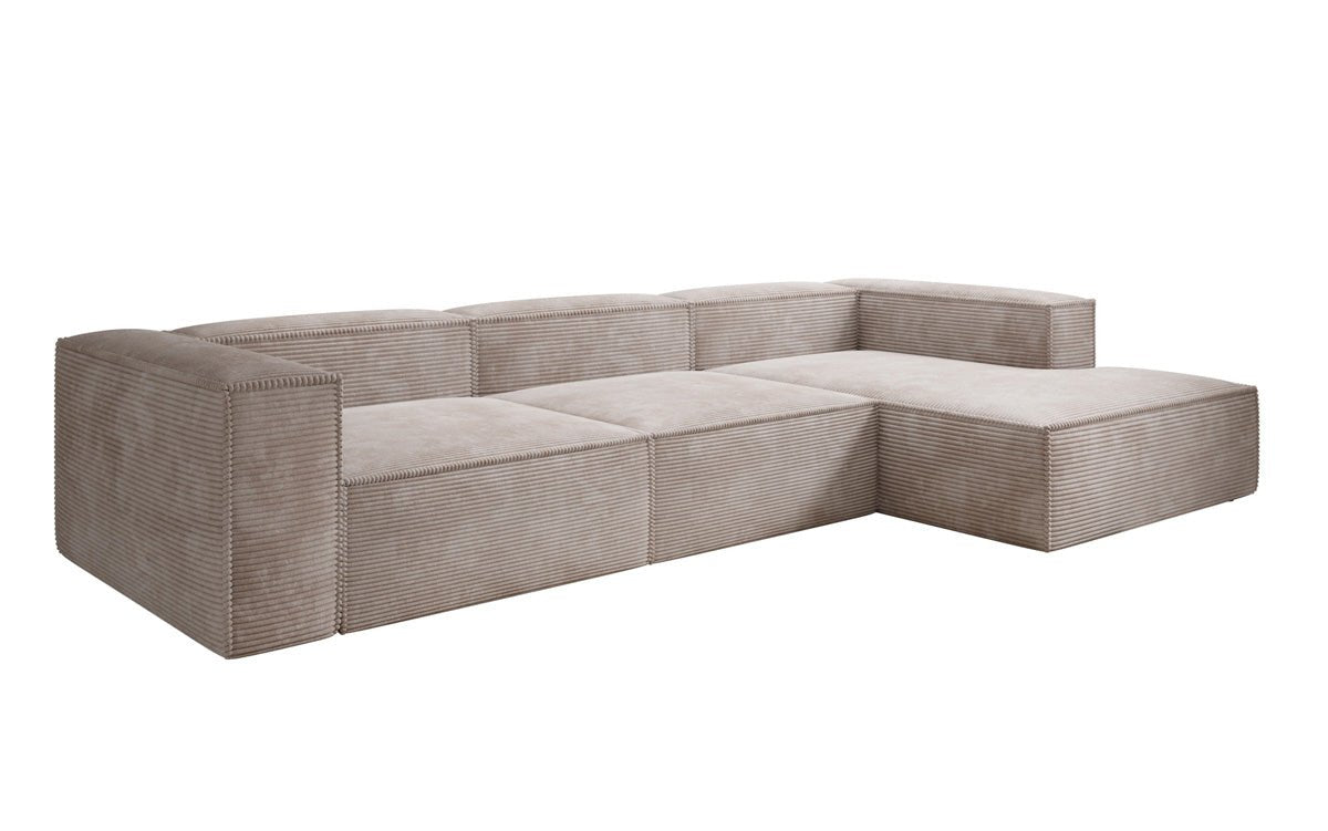 Designer Sofa Lesley L in Ribstof