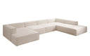 Designbank Lesley U XXL in structuurstof