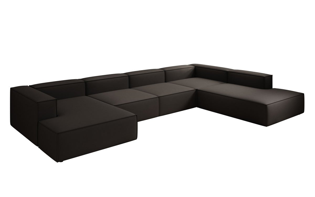 Designer Sofa Lesley U XXL in Stof