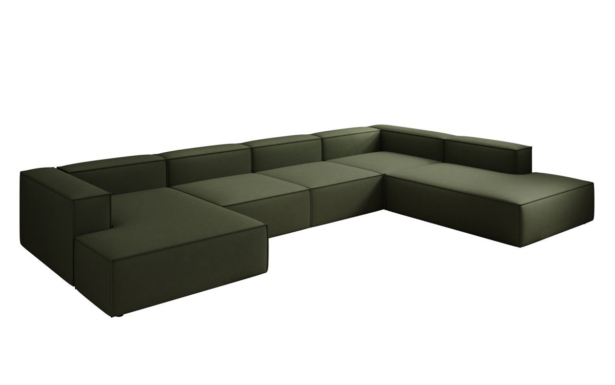 Designer Sofa Lesley U XXL in Stof