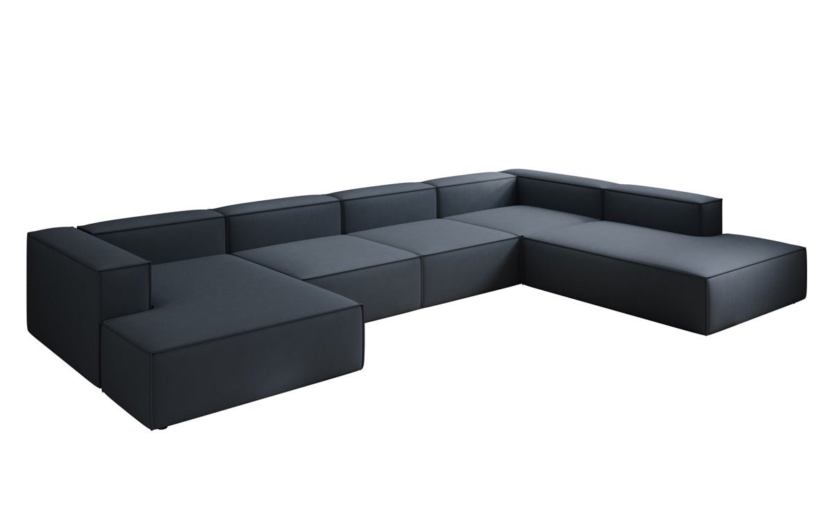 Designer Sofa Lesley U XXL in Stof