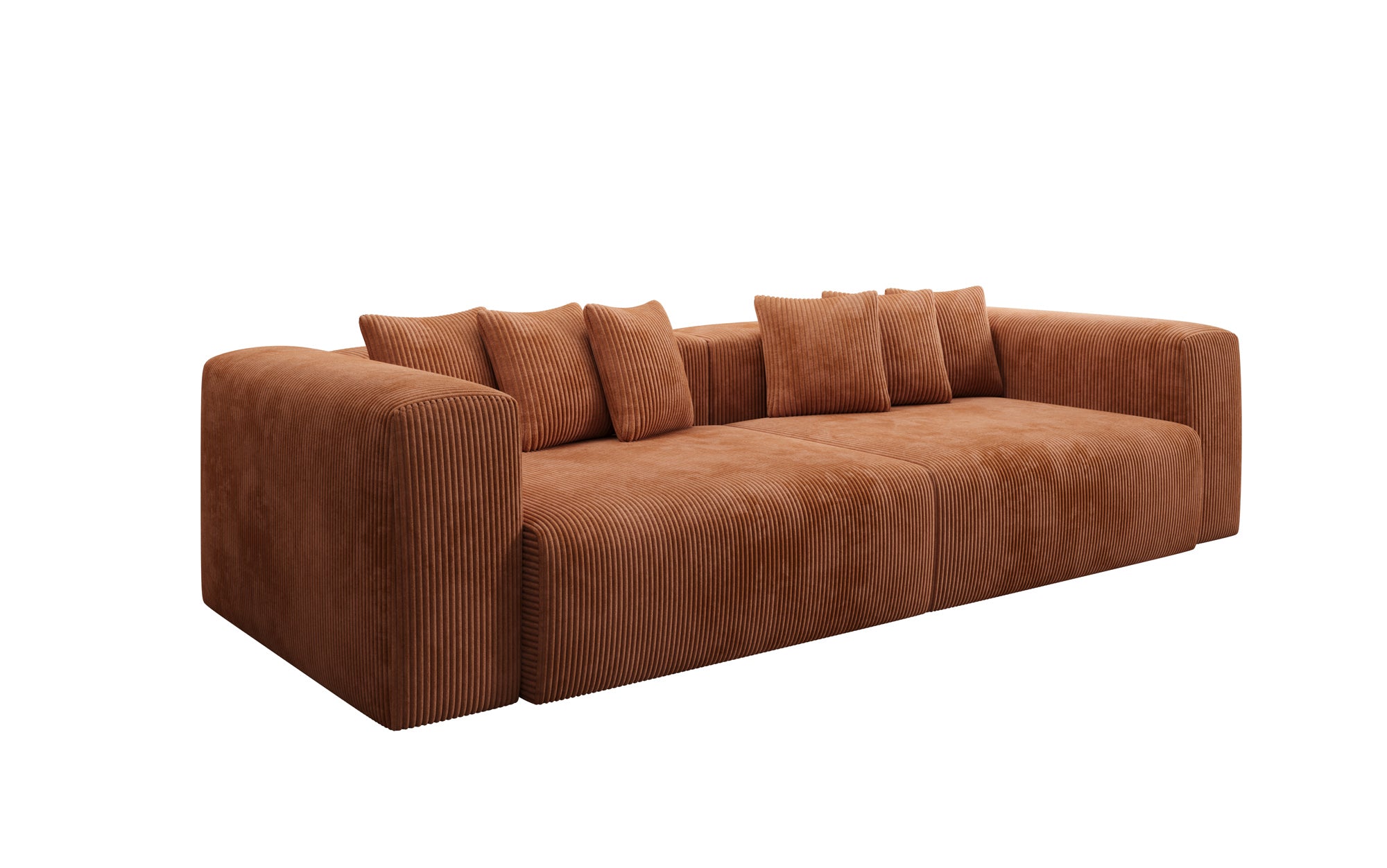 Designbank Tully 3-zits in Ribstof