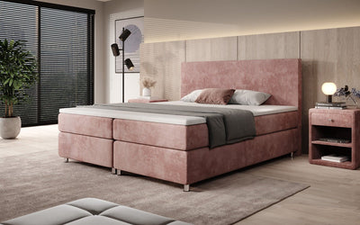 Boxspringbed Athene in Ribstof