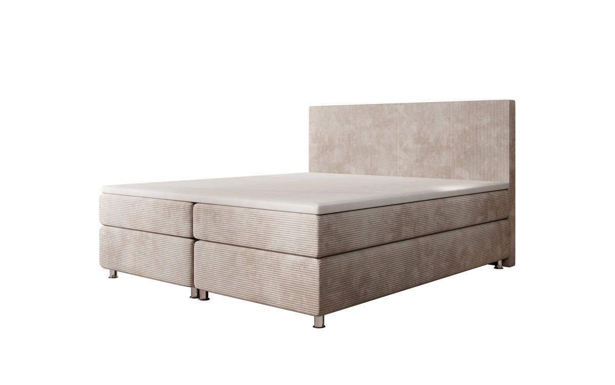 Boxspringbed Athene in Ribstof