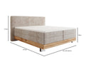 Houten bed/Boxspringbed Nero met opbergruimte in Ribstof