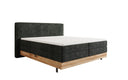 Houten bed/Boxspringbed Nero met opbergruimte in Ribstof