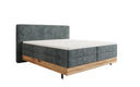 Houten bed/Boxspringbed Nero met opbergruimte in Ribstof