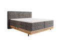 Houten bed/Boxspringbed Nero met opbergruimte in Ribstof