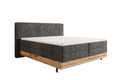 Houten bed/Boxspringbed Nero met opbergruimte in Ribstof