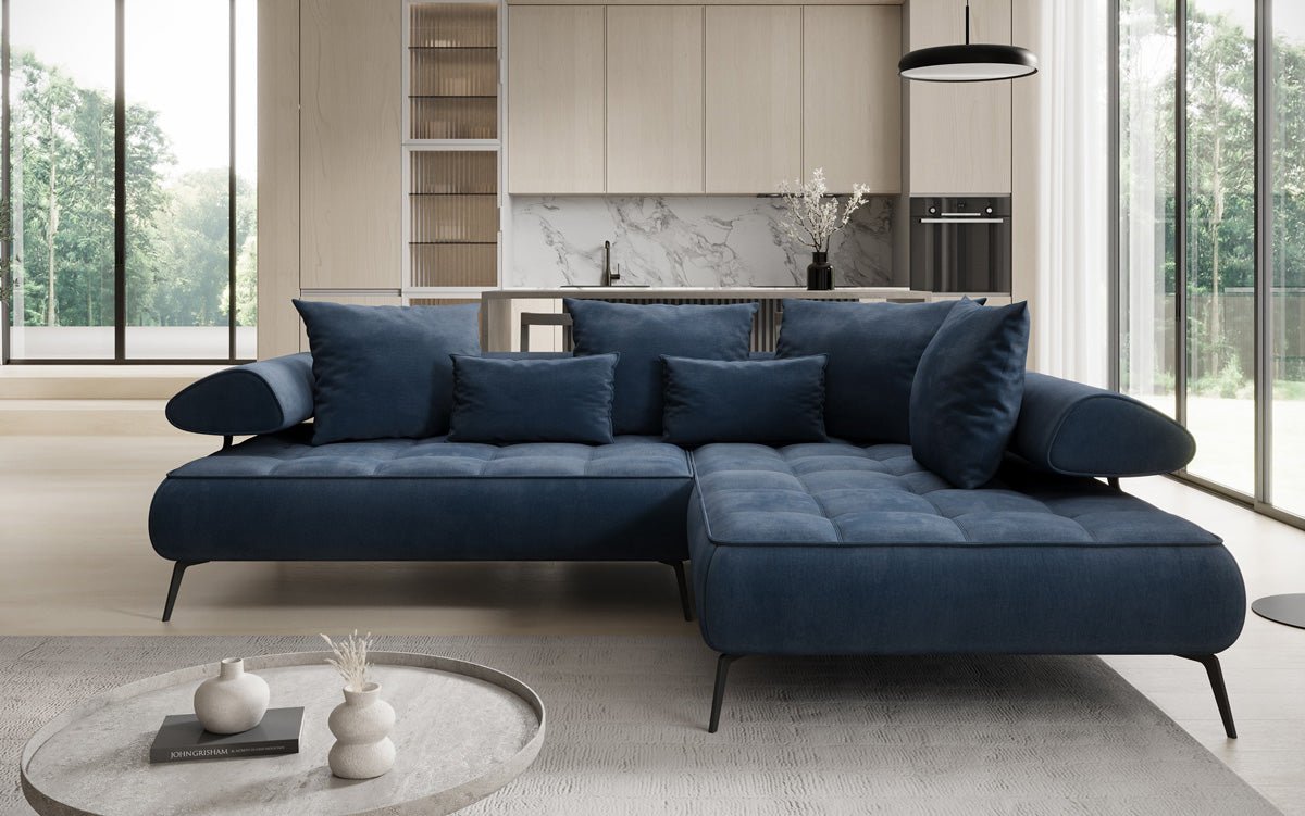 Designbank Sydney L Fluweel met elektrische slaapfunctie