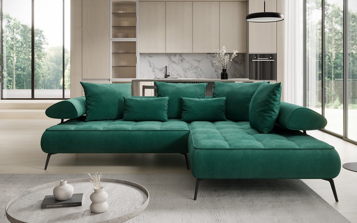 Designbank Sydney L Fluweel met elektrische slaapfunctie