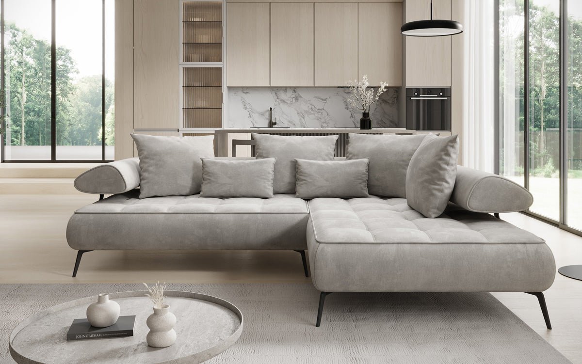 Designbank Sydney L Fluweel met elektrische slaapfunctie
