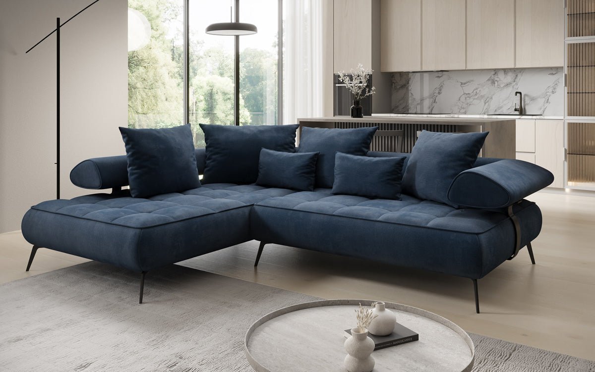 Designbank Sydney L Fluweel met elektrische slaapfunctie