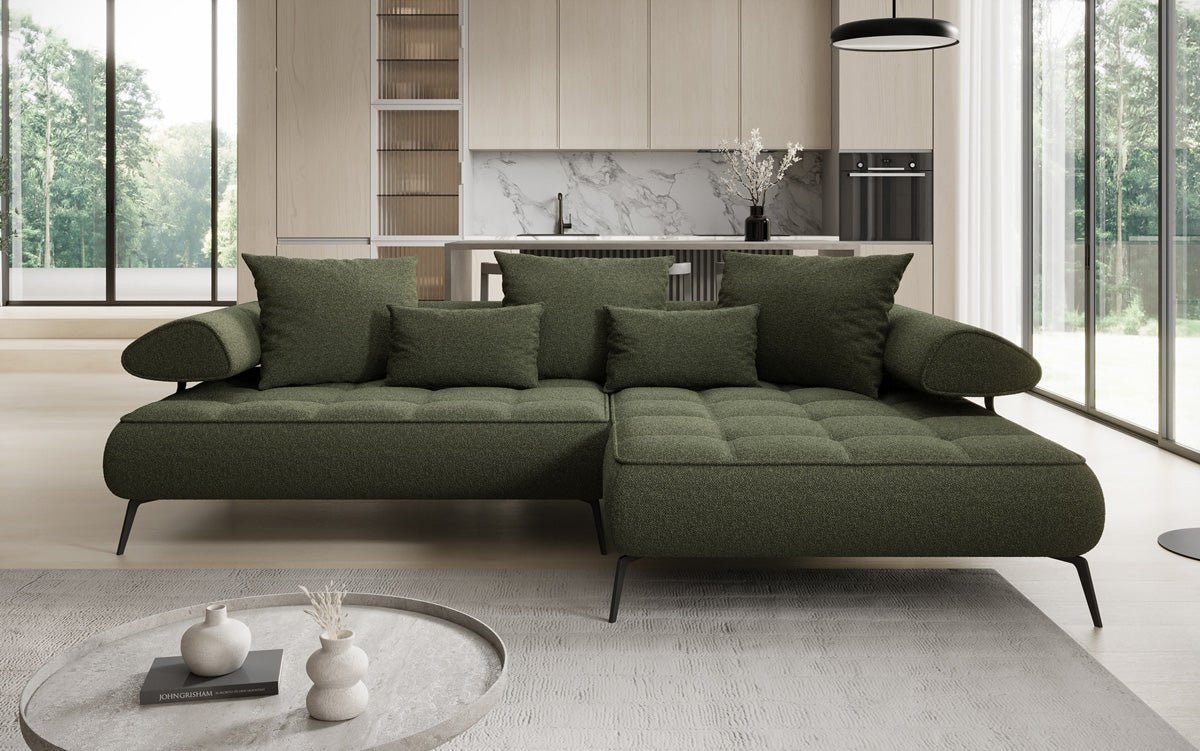 Designerbank Sydney L II Bouclé met elektrische slaapfunctie