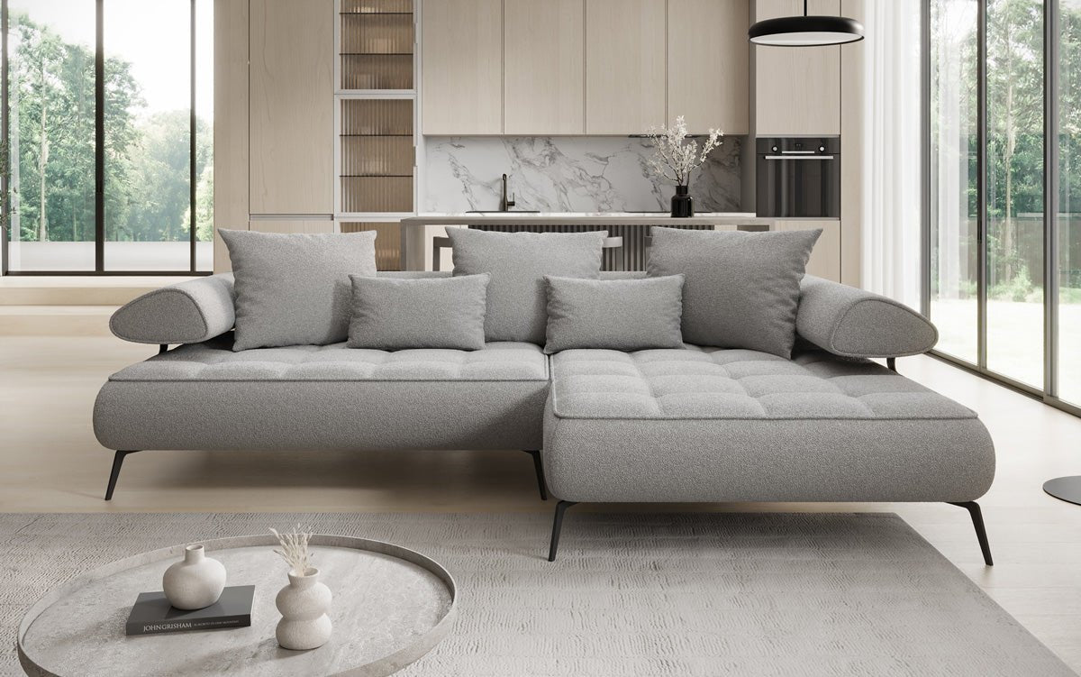Designerbank Sydney L II Bouclé met elektrische slaapfunctie