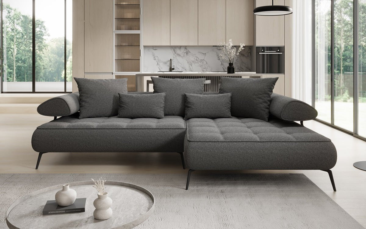 Designerbank Sydney L II Bouclé met elektrische slaapfunctie