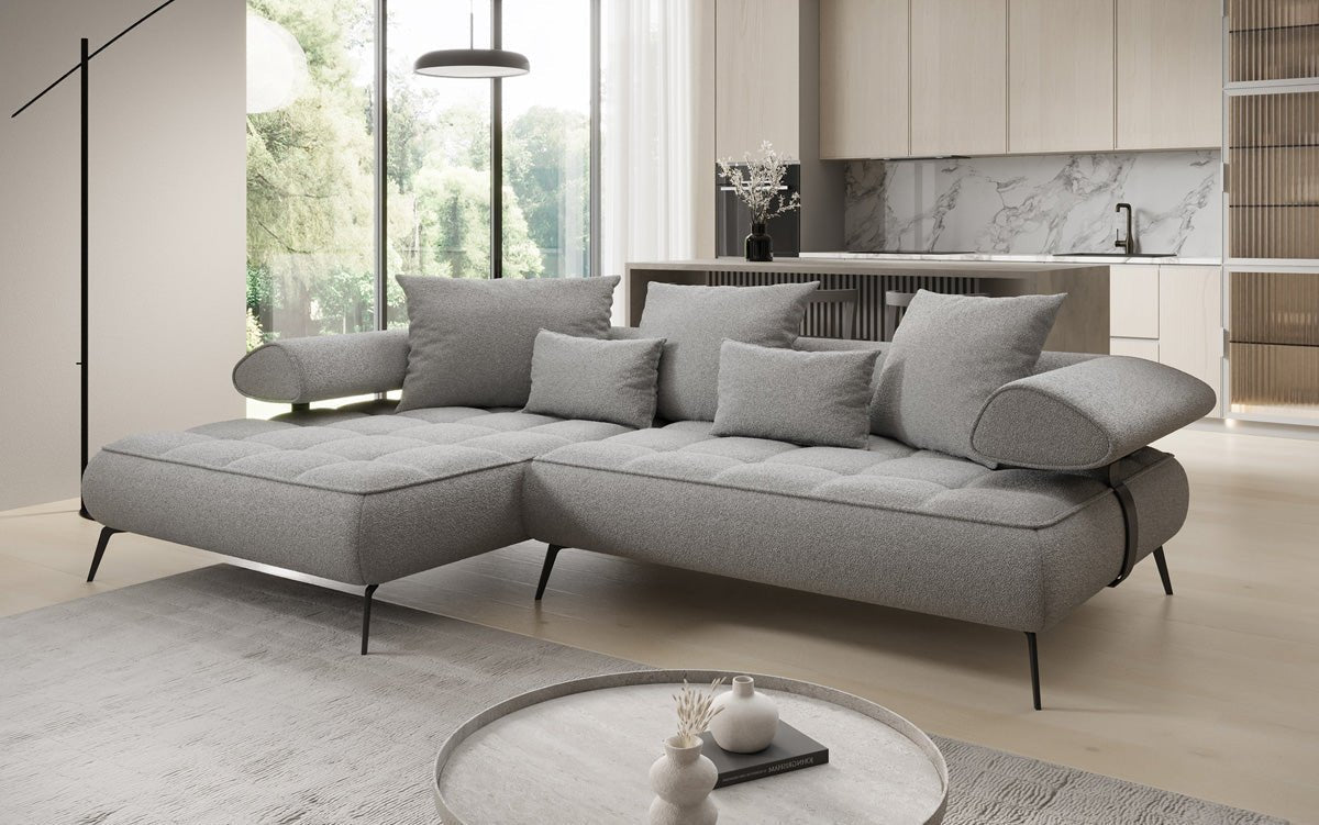 Designerbank Sydney L II Bouclé met elektrische slaapfunctie