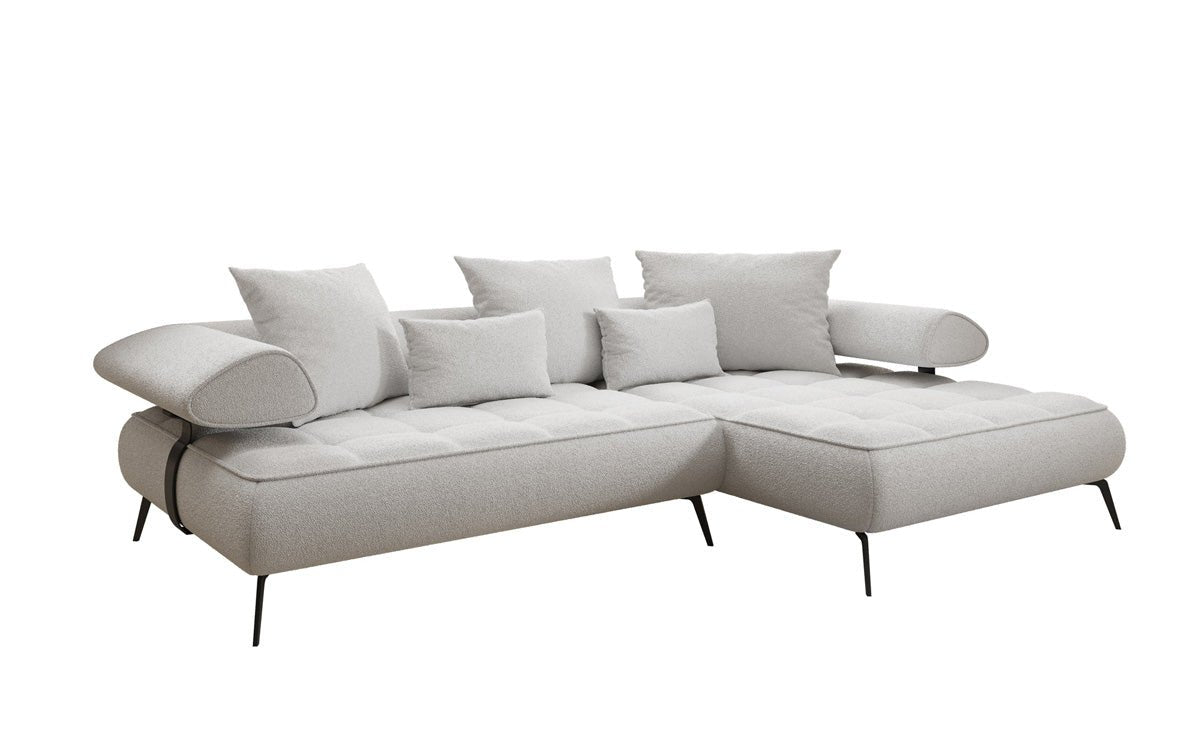 Designerbank Sydney L II Bouclé met elektrische slaapfunctie