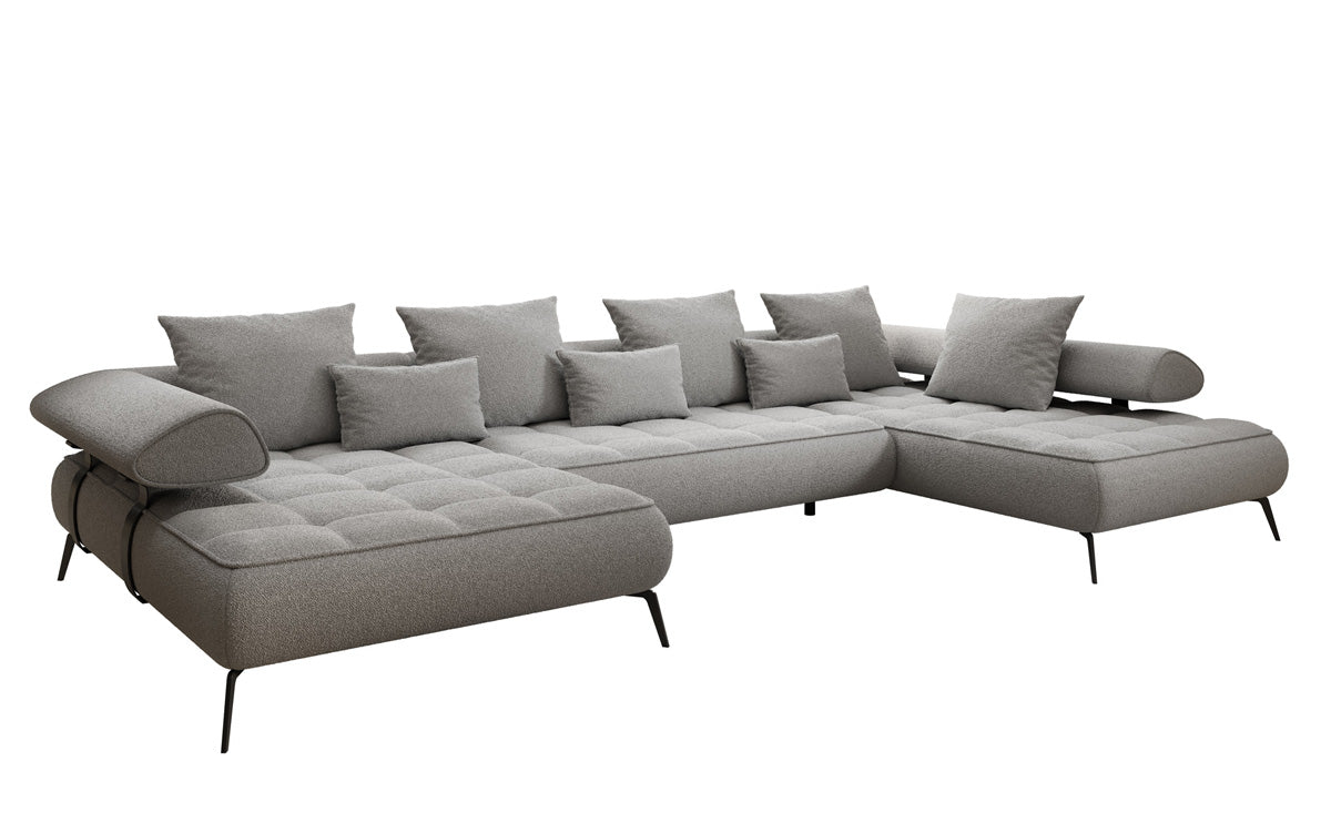Designer U Sofa Sydney Bouclé with electric sleeping function