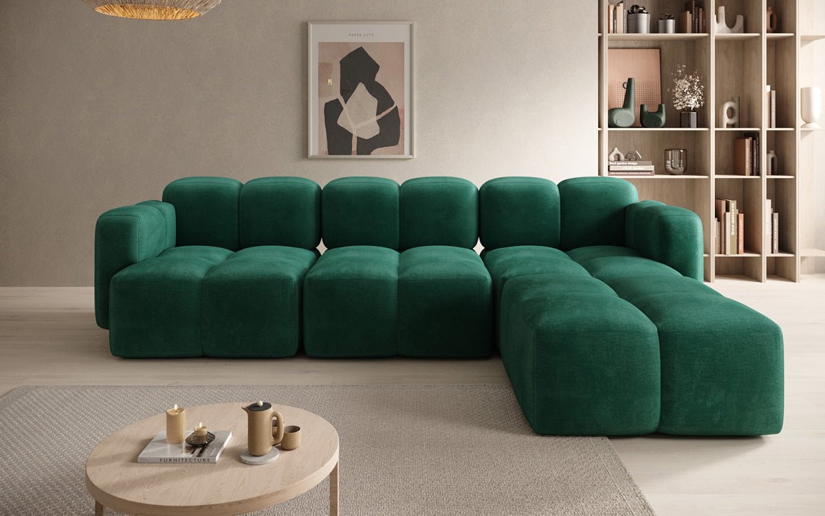 Designer L Sofa Celly in Fluweel