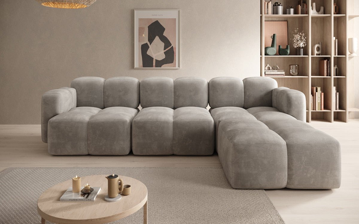 Designer L Sofa Celly in Fluweel