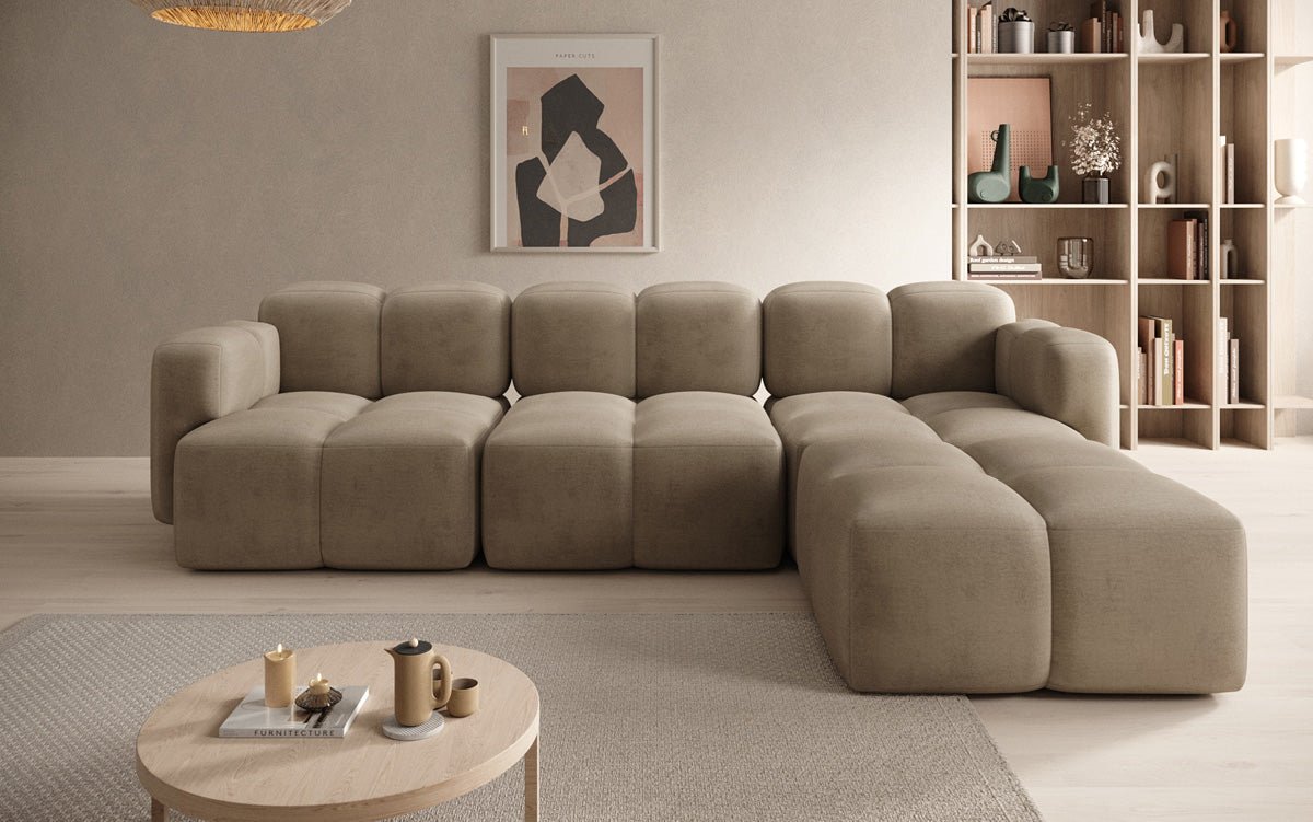 Designer L Sofa Celly in Fluweel