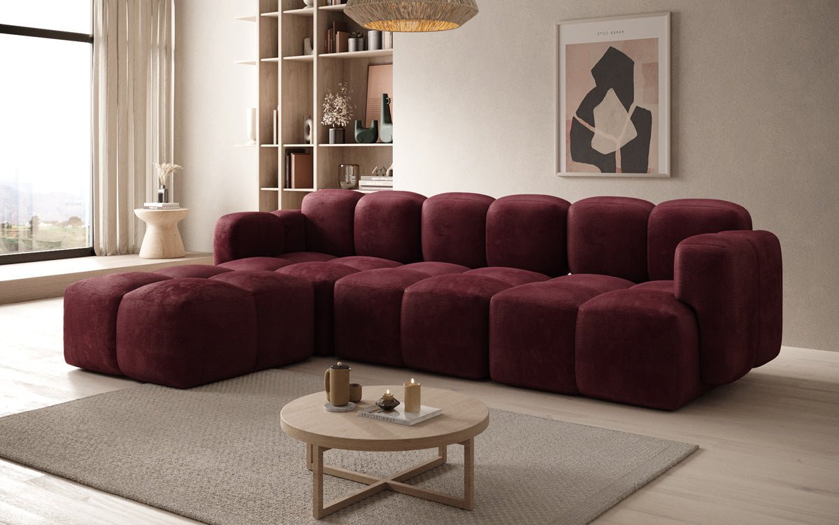 Designer L Sofa Celly in Fluweel