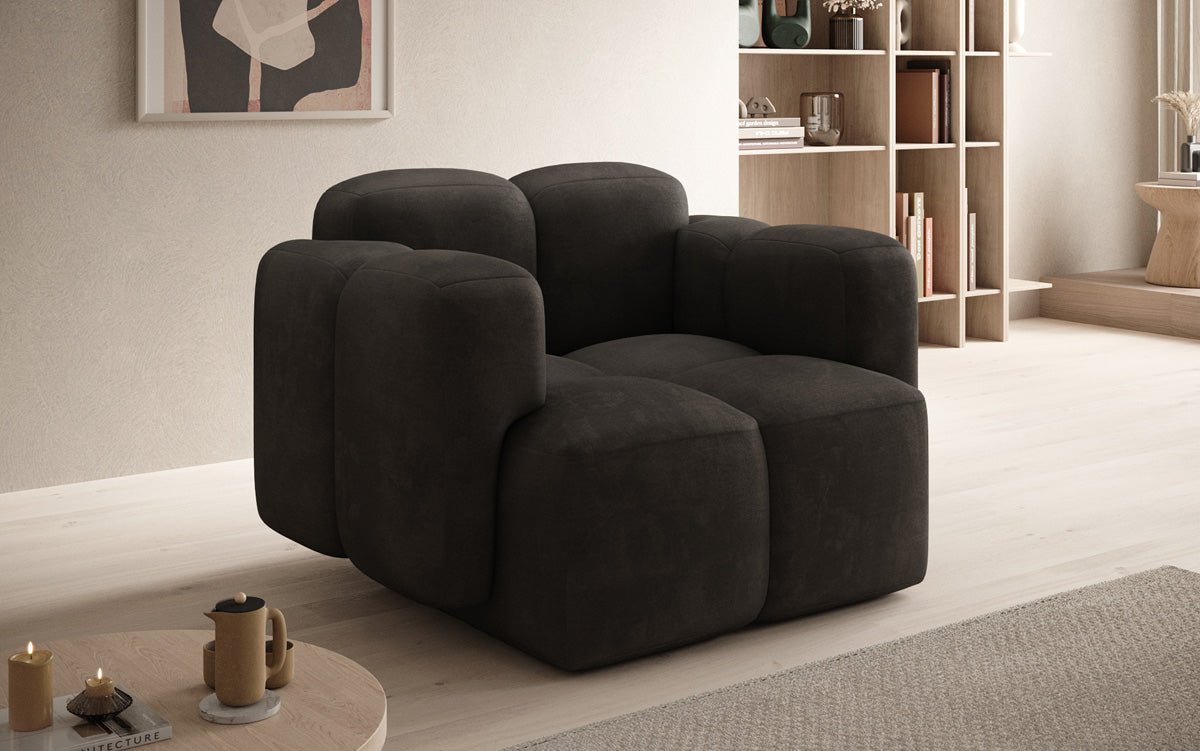 Designer Sofa-Sessel Celly in Fluweel