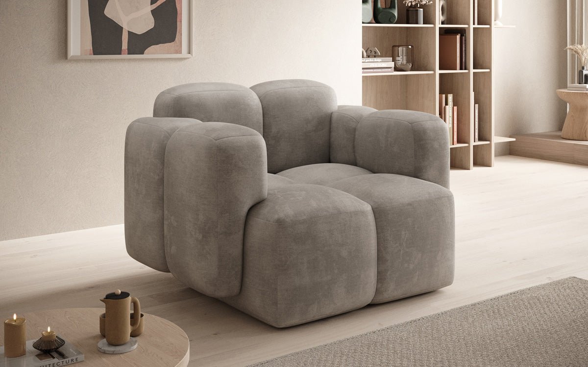 Designer Sofa-Sessel Celly in Fluweel