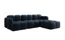 Designer hoekbank Celly in Fluweel