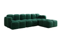 Designer hoekbank Celly in Fluweel