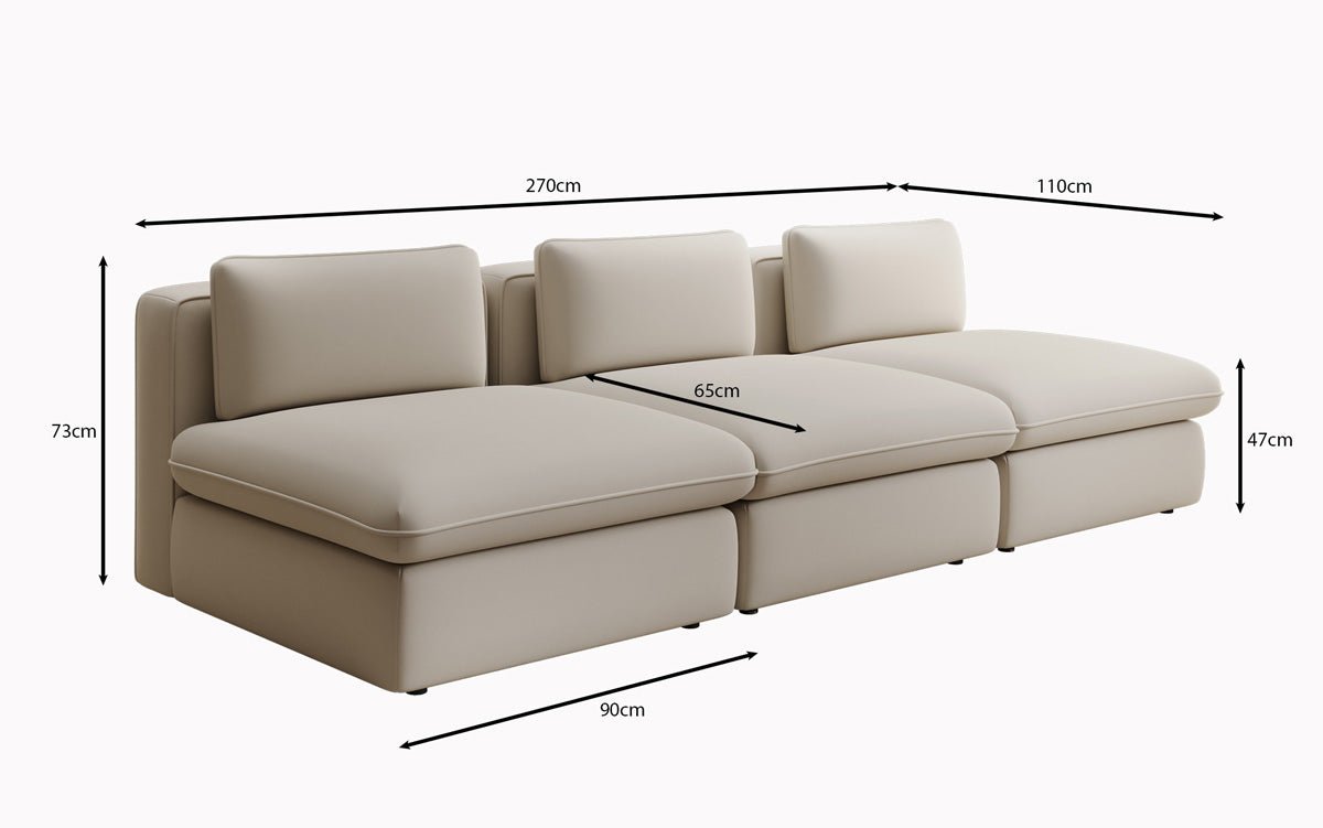 Designbank Cuddle 3-zits in Stof