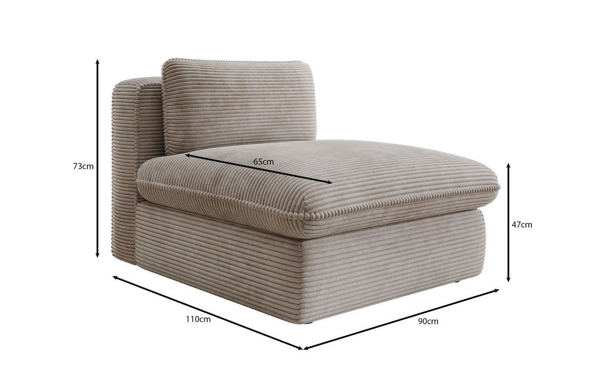 Designer bank-fauteuil Cuddle in ribstof