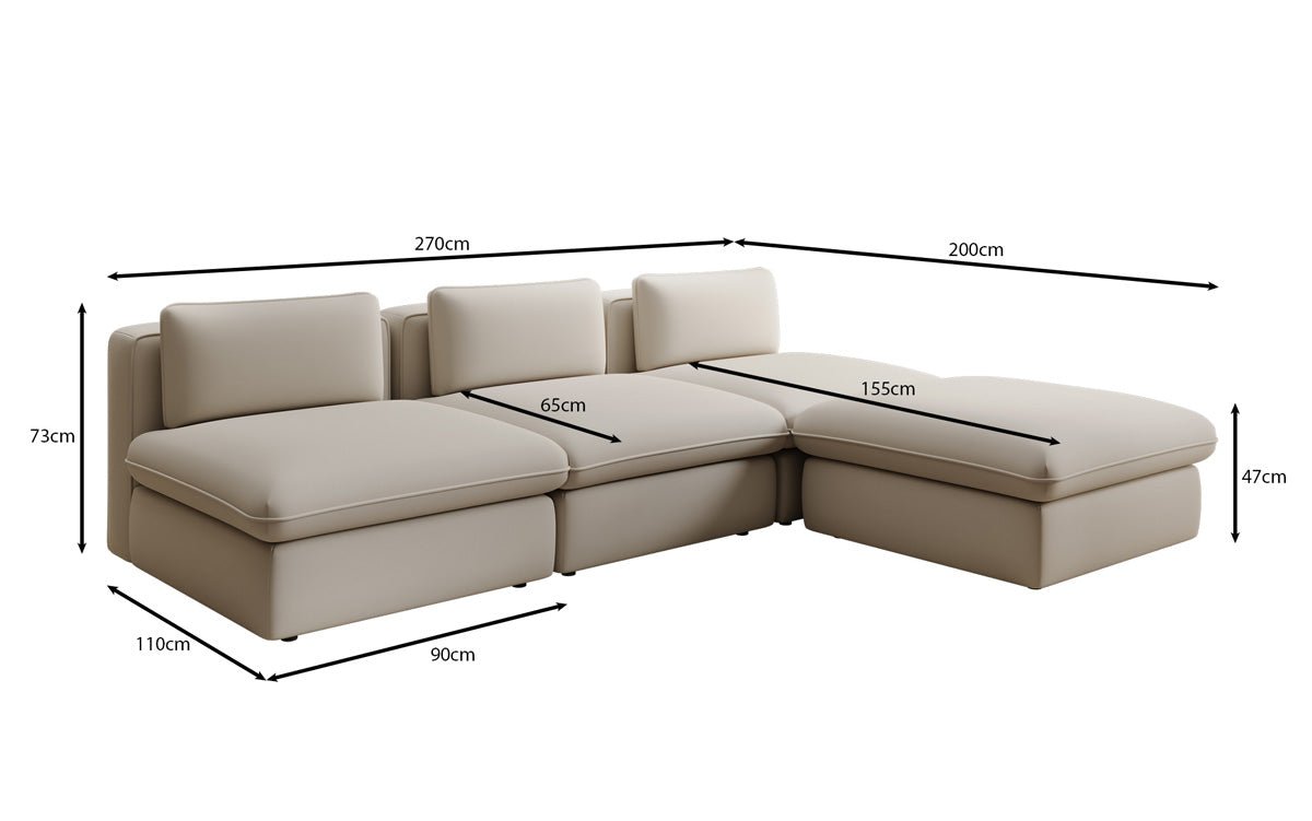 Designer L-bank knuffelen in Stof