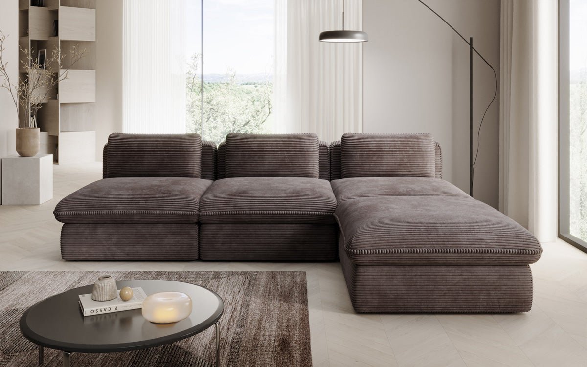 Designer L-bank Knuffel in Ribstof