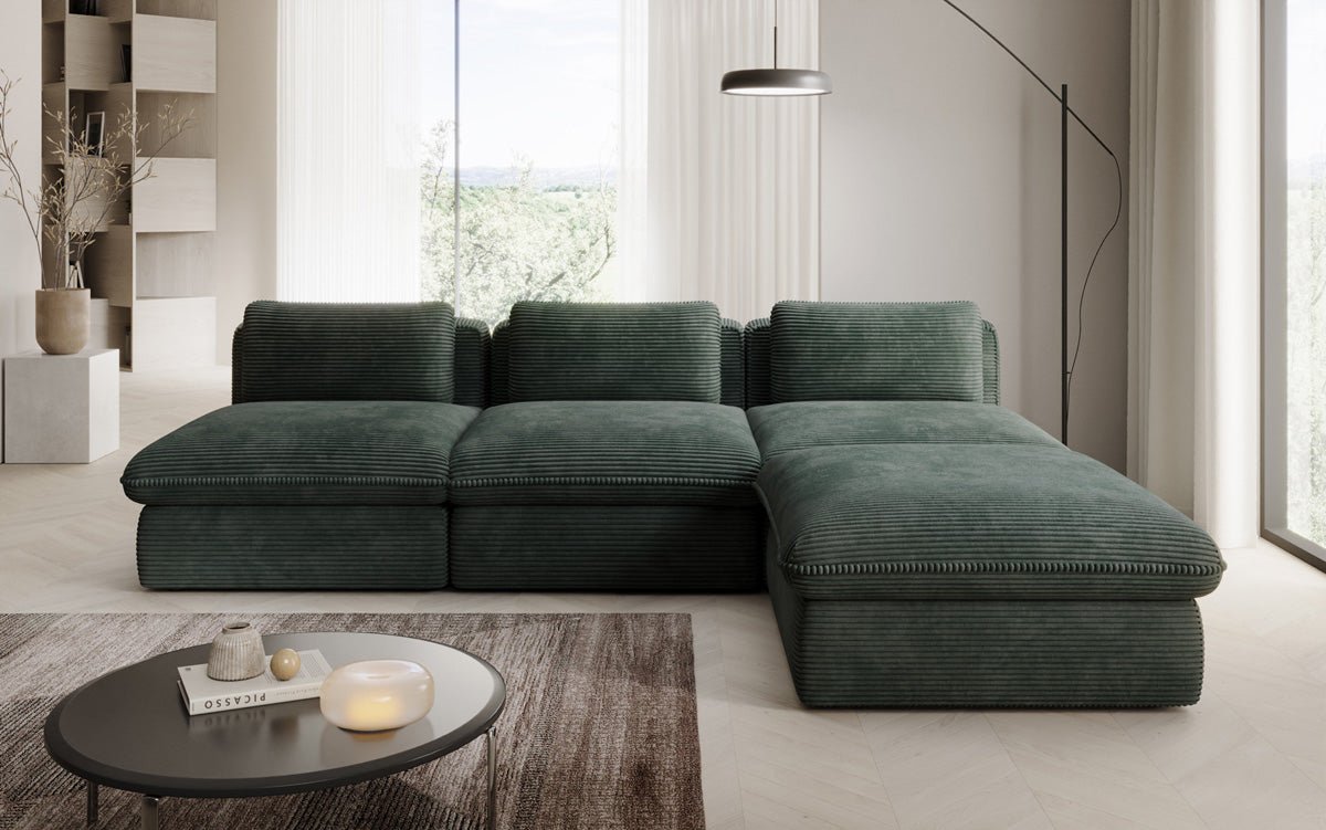 Designer L-bank Knuffel in Ribstof