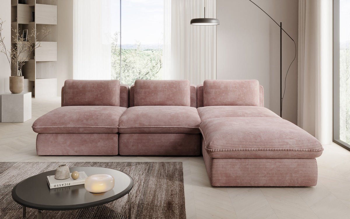 Designer L-bank Knuffel in Ribstof