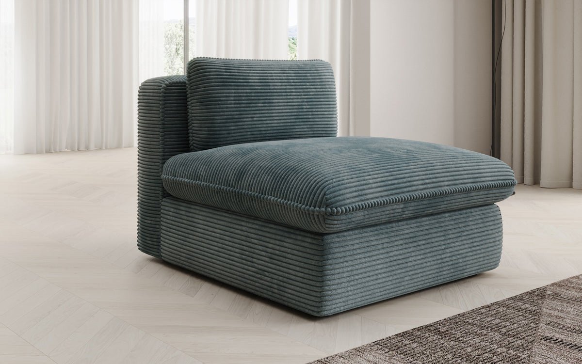 Designer bank-fauteuil Cuddle in ribstof