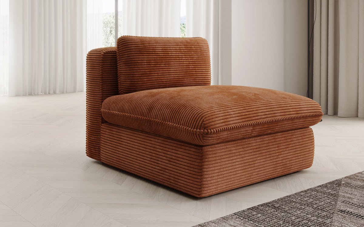 Designer bank-fauteuil Cuddle in ribstof